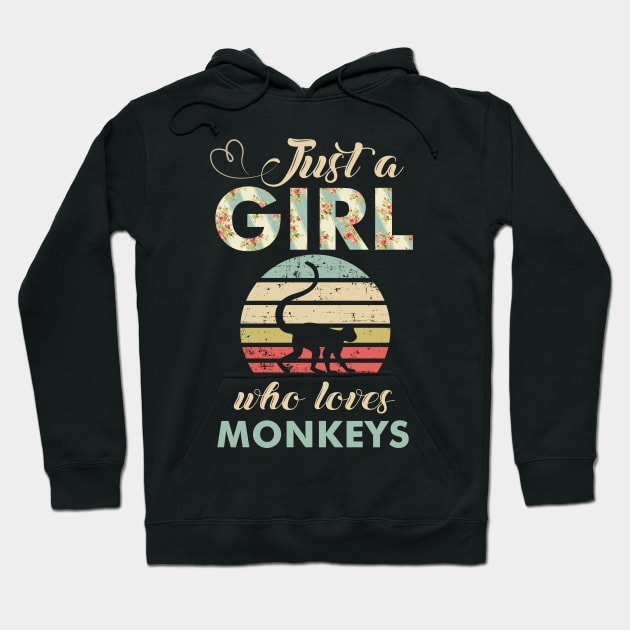 Just A Girl Who Loves Monkeys Hoodie by magazin